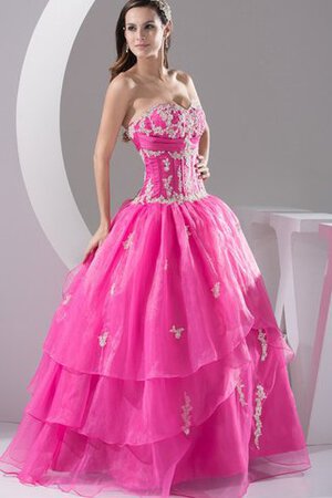 Vestido de Quinceañeras de Corte Evasé de Volantes Adorno de Apliques de Plisado - Foto 5