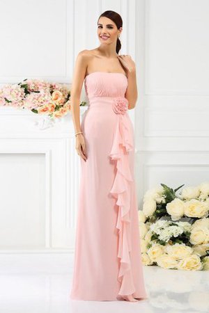 Robe demoiselle d'honneur longue manche nulle avec chiffon avec zip de fourreau - Photo 1