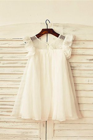 Robe de cortège enfant de princesse en chiffon a-ligne encolure ronde avec zip - Photo 2