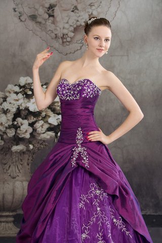 Gesticktes Herz-Ausschnitt pick up Quinceanera Kleid mit Applikation - Bild 2