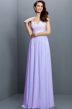 Robe demoiselle d'honneur longue en chiffon grandes bretelles avec zip de princesse - Photo 19