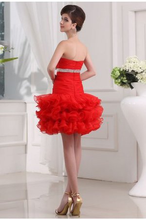 Prinzessin Herz-Ausschnitt Organza Reißverschluss Mini Cocktailkleid - Bild 2