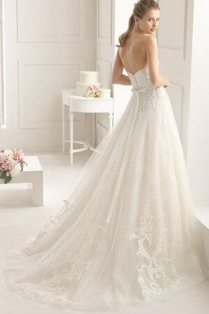 Abito da Sposa con Perline con Fusciacca Principessa Cappellino Cuore Naturale - Foto 2