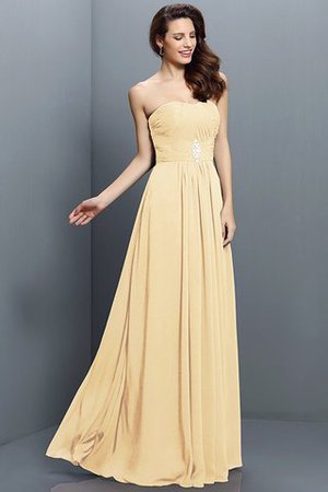 Robe demoiselle d'honneur longue de bustier jusqu'au sol fermeutre eclair a-ligne - Photo 6