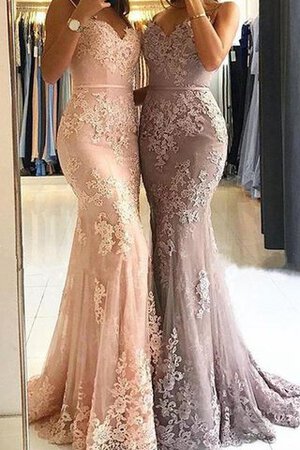 Moderno Vestido de Fiesta en Encaje de Bordado de Cremallera de Manga tapada - Foto 1