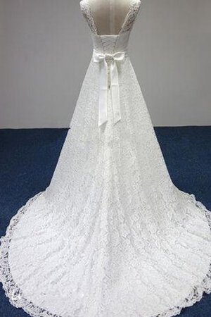 Garten Halle Vintage Ärmellos romantisches Brautkleid mit Rücken Schnürung - Bild 3