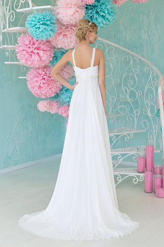 Robe de mariée plissage en chiffon cordon avec perle ligne a - Photo 2