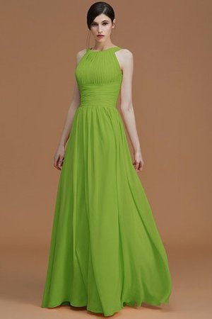 Robe demoiselle d'honneur avec zip a-ligne de princesse en chiffon manche nulle - Photo 20