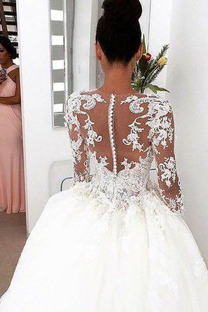 Abito da Sposa Tondo in Pizzo con Maniche Lunghe Ball Gown Medievale - Foto 3