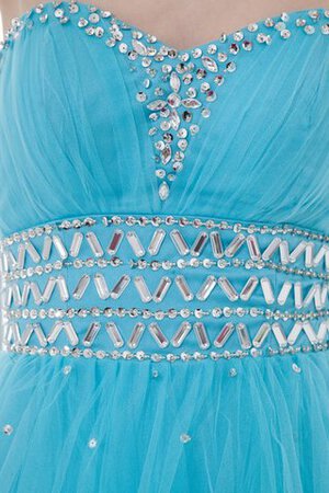 Perlenbesetztes A-Linie Ärmelloses Quinceanera Kleid - Bild 2