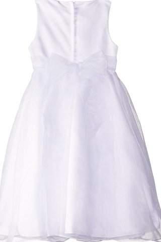 Robe de cortège enfant col u profond avec zip avec perle avec sans manches - Photo 2