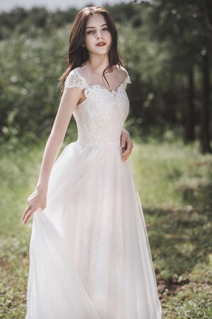 Abito da sposa alta qualità in pizzo naturale all aperto conservatore a-line - Foto 3