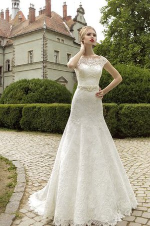 Abito da Sposa seducente con Fiore Sirena Seghettato Scollo medievale conservatore - Foto 1