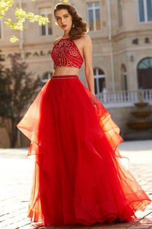 Robe de bal de princesse textile en tulle 2 pice avec sans manches jusqu'au sol - Photo 5