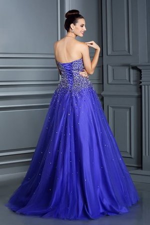 Robe de quinceanera longue jusqu'au sol avec lacets de col en cœur de mode de bal - Photo 2