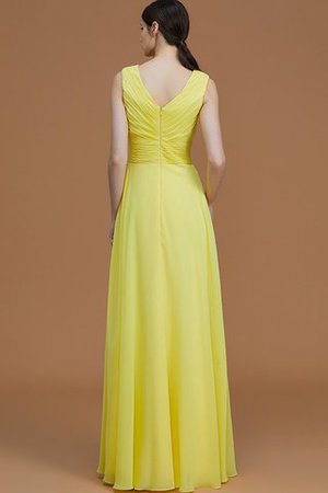 Prinzessin Chiffon V-Ausschnitt Reißverschluss Brautjungfernkleid mit Natürlicher Taille - Bild 36