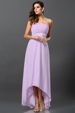 Robe demoiselle d'honneur courte de bustier a-ligne avec chiffon asymétrique - Photo 19