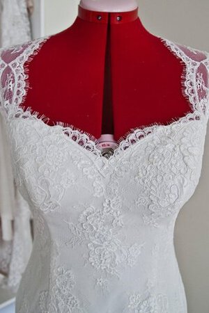 Abito da Sposa con Bottone in pizzo con Applique Queen Anne al ginocchio in Pizzo - Foto 2