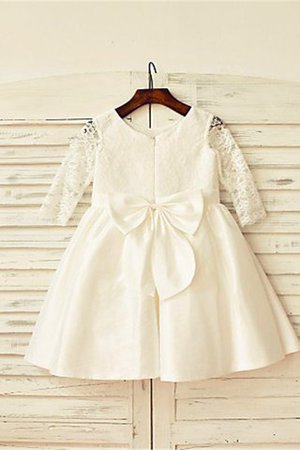 Robe de cortège enfant avec fleurs au niveau de cou de princesse a-ligne avec zip - Photo 2