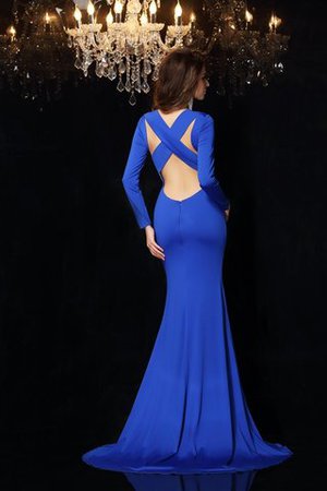 Robe de bal sexy longue avec manche longue de sirène de traîne courte - Photo 2