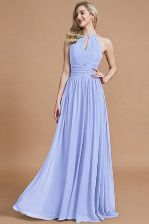 Abito da Damigella A Terra Senza Maniche A-Line Principessa in Chiffon - Foto 22