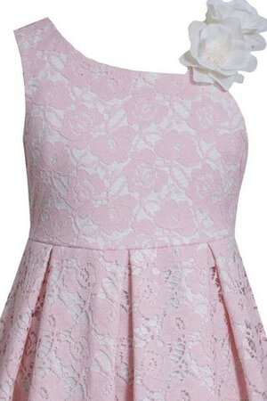 Robe de cortège enfant plissé manche nulle epaule nue avec décoration dentelle avec fleurs - Photo 2