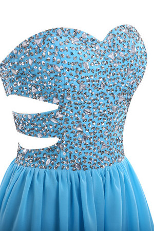 Robe de bal delicat spécial facile avec cristal en soie artificiel - Photo 5