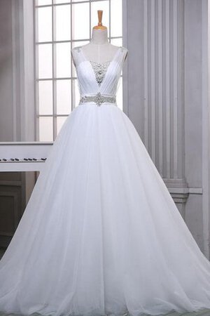 Vestido de Novia de Corte Evasé en Encaje de Natural de Abalorio - Foto 1