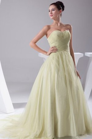 Abito Quinceanera con Piega in Tulle Ball Gown Cuore A-Line con Increspato - Foto 5