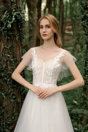 Abito da sposa in tulle spazzola treno convenzionale naturale bella a sala - Foto 9