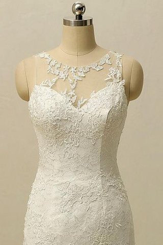 Robe de mariée intemporel plissage de sirène appliques jusqu'au sol - Photo 2