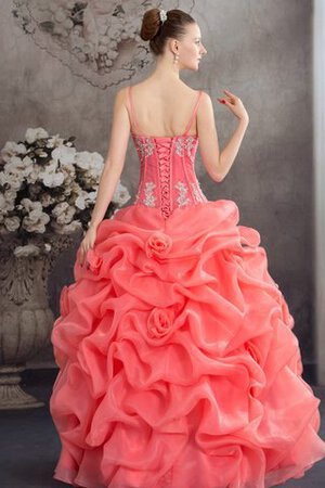 Abito Quinceanera con Increspature Conotta Ball Gown con Applique - Foto 6