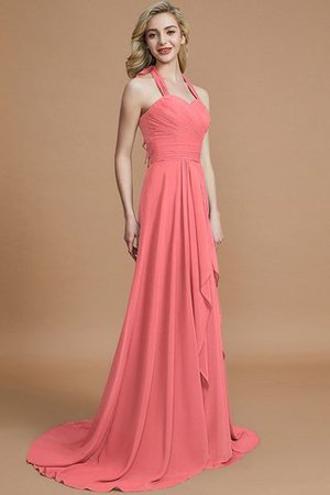 Robe demoiselle d'honneur naturel de dos nu de princesse en chiffon a-ligne - Photo 33