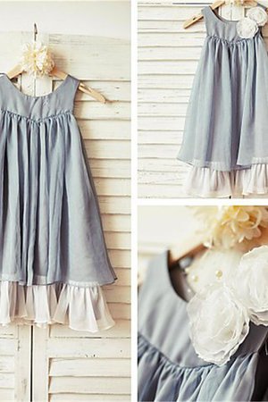 Abito da Cerimonia Bambini Tondo A-Line in Chiffon Principessa Alta Vita - Foto 4