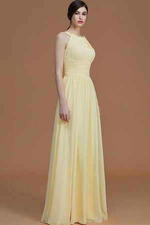 Robe demoiselle d'honneur avec zip a-ligne de princesse en chiffon manche nulle - Photo 6