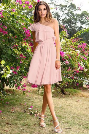 Abito da Damigella Senza Maniche Principessa Mini in Chiffon A-Line - Foto 21