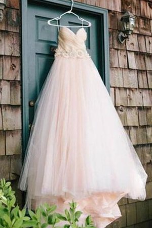 Robe de mariée romantique moderne manche nulle avec fleurs en tulle - Photo 3