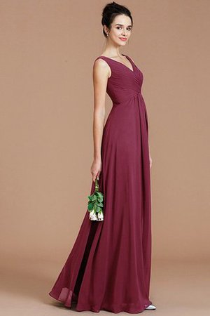 Robe demoiselle d'honneur avec chiffon ligne a avec sans manches v encolure dos nu - Photo 9