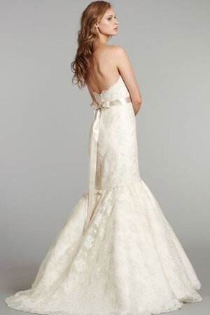 Robe de mariée naturel avec cristal avec perle avec sans manches ceinture en étoffe - Photo 2