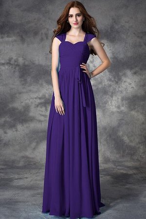 Prinzessin Breiter Träger Normale Taille Reißverschluss Chiffon Brautjungfernkleid - Bild 23