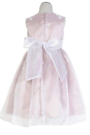 Abito da Cerimonia Bambini con Applique con Piega in Taffeta al ginocchio Cappellino A-Line - Foto 4