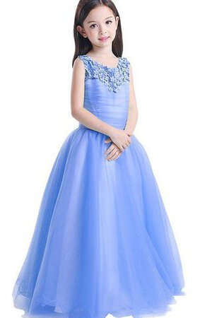 Robe de cortège enfant textile en tulle appliques avec manche épeules enveloppants avec zip - Photo 4