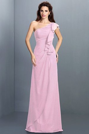 Robe demoiselle d'honneur longue en chiffon gaine avec zip avec sans manches - Photo 22