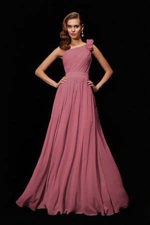 Robe demoiselle d'honneur avec zip en chiffon avec fleurs manche nulle de princesse - Photo 28