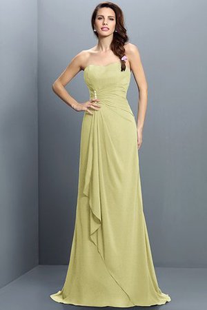 Robe demoiselle d'honneur plissage longue de sirène avec sans manches avec chiffon - Photo 8