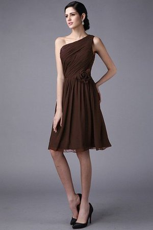 Robe demoiselle d'honneur bref naturel au drapée manche nulle avec chiffon - Photo 6