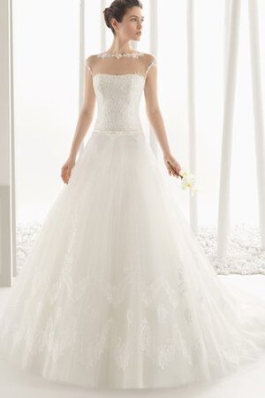 Robe de mariée formelle classique avec gaze avec broderie ligne a - Photo 1