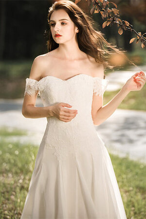 Robe de mariée avec chiffon exquis longueur au ras du sol vintage longue - Photo 3