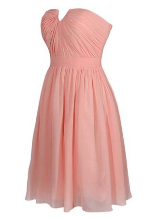 Robe demoiselle d'honneur bref naturel de bustier avec chiffon a-ligne - Photo 3