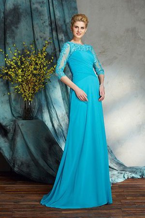 Prinzessin Chiffon Bateau Reißverschluss Brautmutterkleid mit Applikation - Bild 5